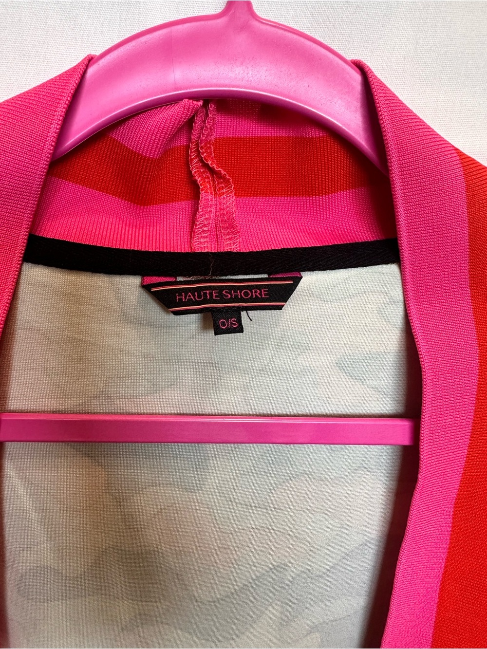 HAUTE SHORE Camo Green Cardigan with Hot Pink Trim - Picture 2 of 6